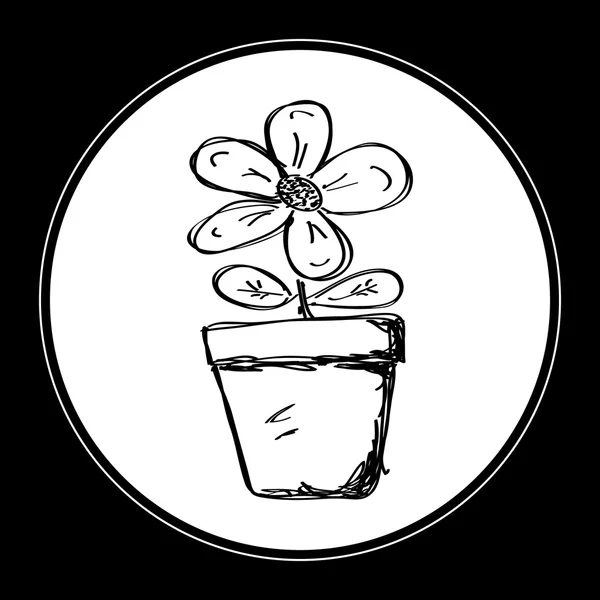 Doodle simples de uma flor —  Vetores de Stock