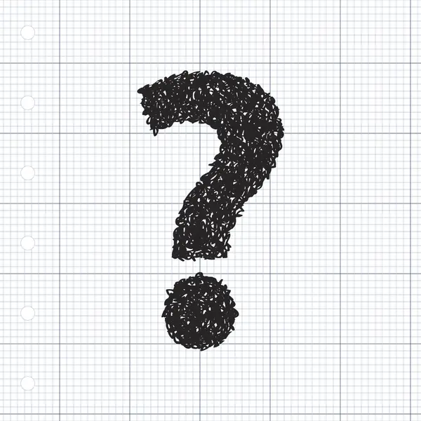 Απλή doodle του ένα ερωτηματικό — Διανυσματικό Αρχείο