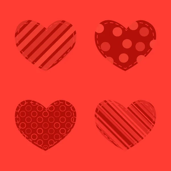 10 の eps 形式で心臓ベクトル デザイン — ストックベクタ