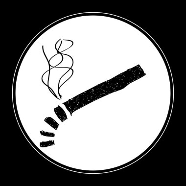 Bir sigara basit doodle