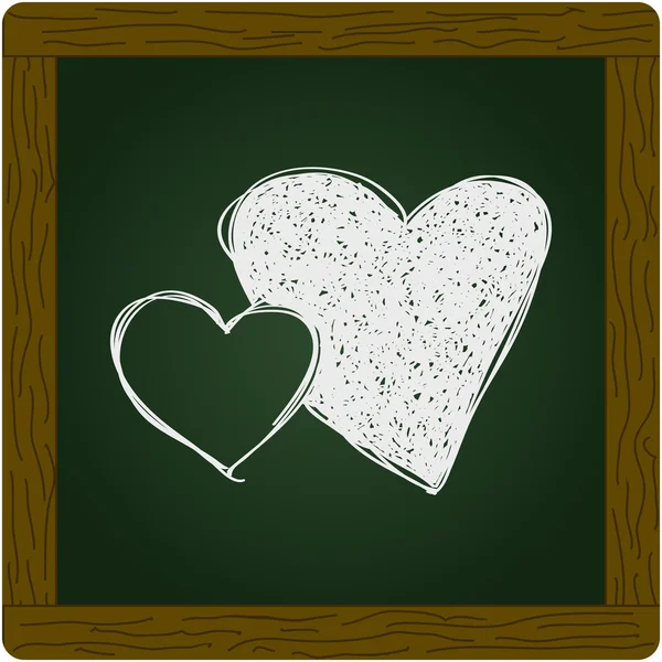 Bir kalp basit doodle — Stok Vektör