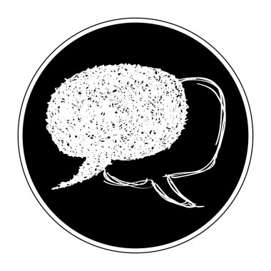 Bir konuşma balonu basit doodle