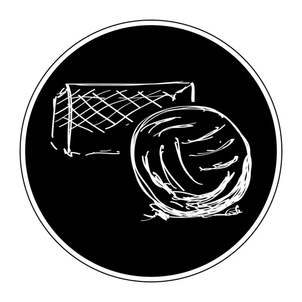 简便的涂鸦的足球 — 图库矢量图片