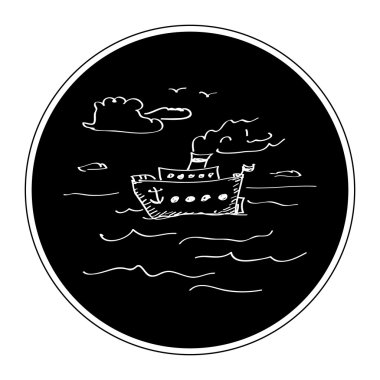 Bir geminin basit doodle