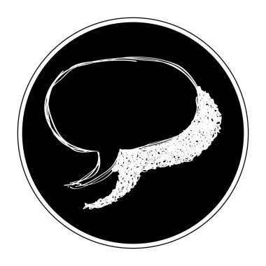 Bir konuşma balonu basit doodle