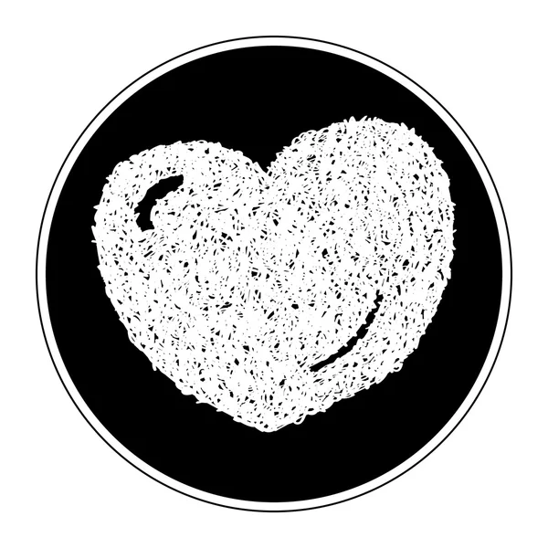 Egyszerű doodle-egy szív — Stock Vector