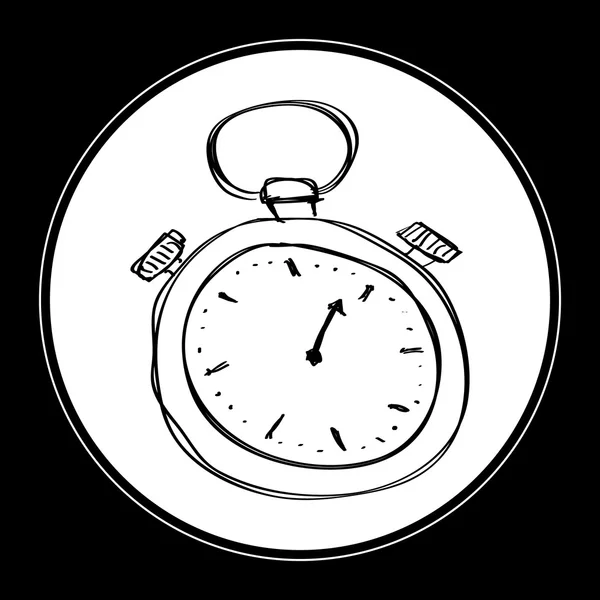 Eenvoudige doodle van een stopwatch — Stockvector