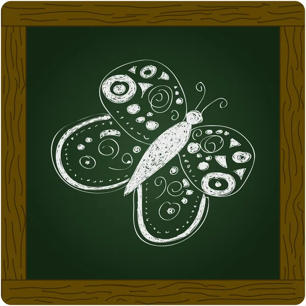 Bir kelebek basit doodle