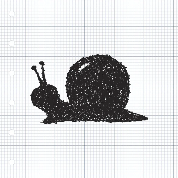 Απλή doodle του ένα σαλιγκάρι — Διανυσματικό Αρχείο
