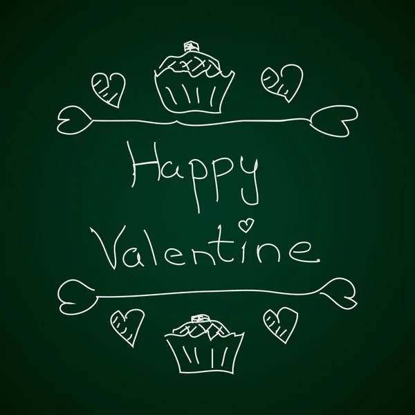 Doodle simples de um desenho de Valentim — Vetor de Stock