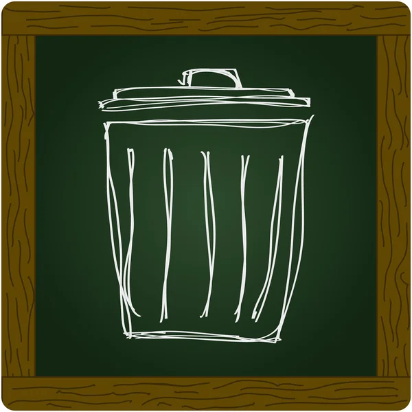 Simple doodle of a rubbish bin — Stock Vector