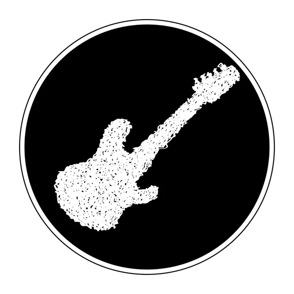 Simple doodle of a guitar — Stock Vector