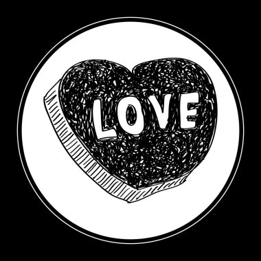 aşk kalp basit doodle