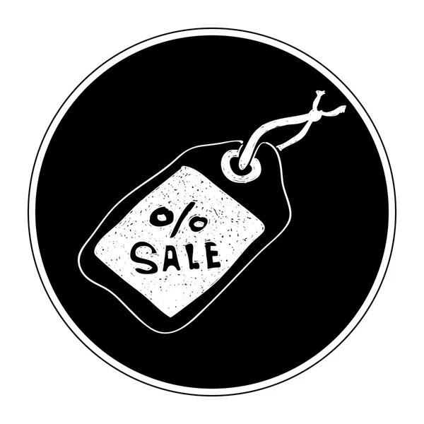 Simple doodle of a sale tag — Stock Vector