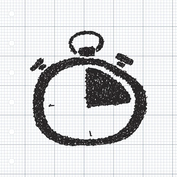 简便的涂鸦的秒表 — 图库矢量图片