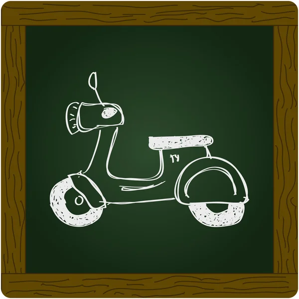 Einfaches Doodle eines Motorrollers — Stockvektor
