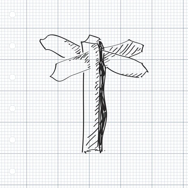 Enkla doodle för en vägvisare — Stock vektor