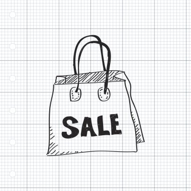 dizi karikatür tarzı alışveriş torbaları