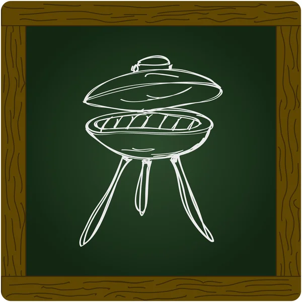 Simple gribouillage d'un barbecue — Image vectorielle