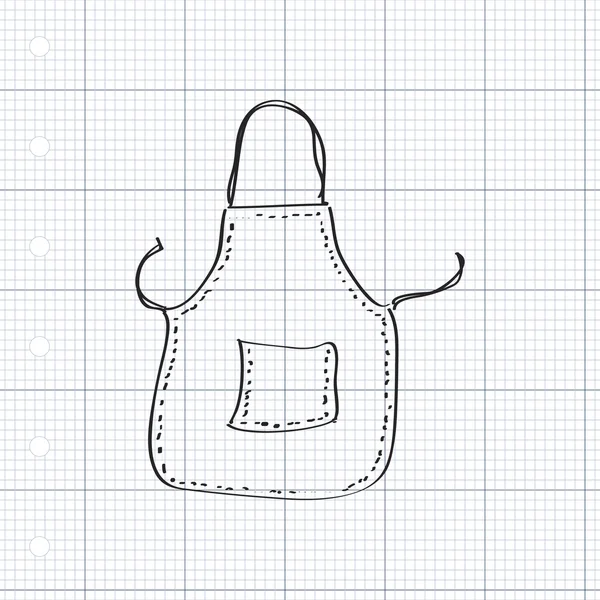 Απλή doodle της μια ποδιά — Διανυσματικό Αρχείο