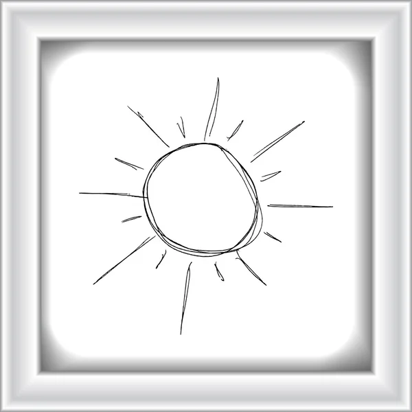 Ilustrace svítí slunce — Stockový vektor