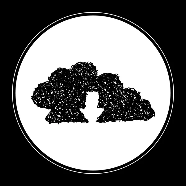 Eenvoudige doodle van een wolk — Stockvector