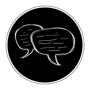 Bir konuşma balonu basit doodle
