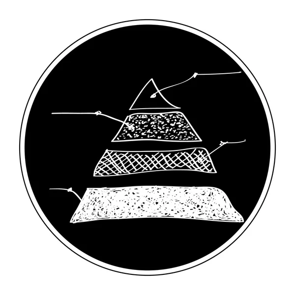 Einfaches Doodle eines Pyramidengraphen — Stockvektor