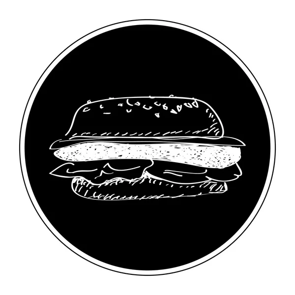 Jednoduchý doodle burger — Stockový vektor