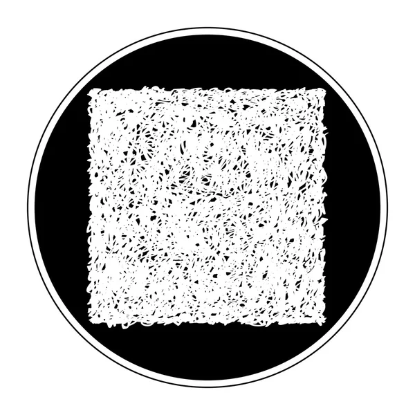Simple gribouillage d'un carré — Image vectorielle