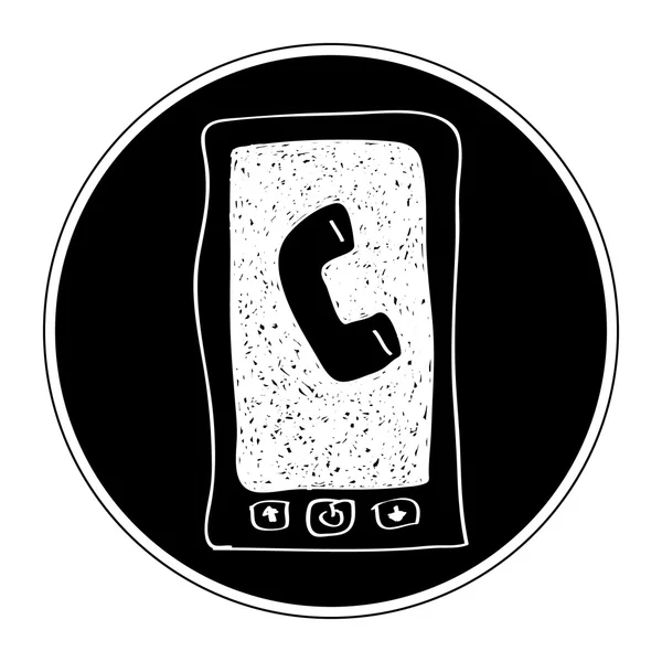Garabato simple de un teléfono móvil — Archivo Imágenes Vectoriales