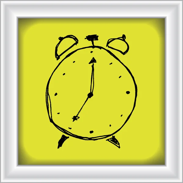 Croquis dessin d'une horloge — Image vectorielle