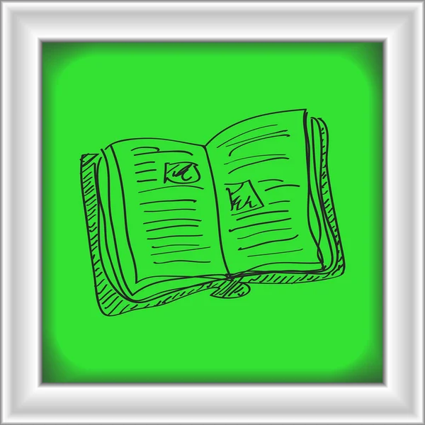 Simple gribouillage d'un livre — Image vectorielle