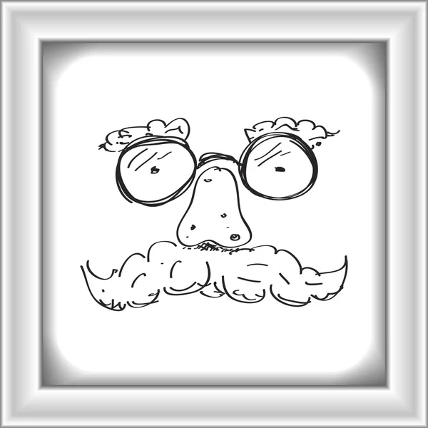Jednoduchý doodle legrační obličej — Stockový vektor