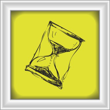 Bir kum saatinin basit doodle