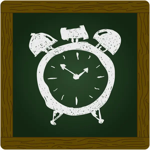 Simple doodle of an alarm clock — Stock Vector