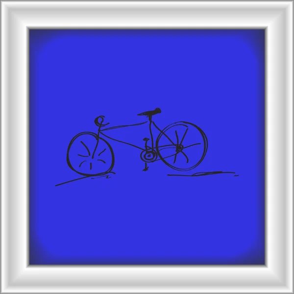Простые каракули велосипеда — стоковый вектор