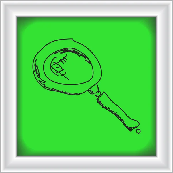 Simple doodle of a magnifying glass — Stock Vector