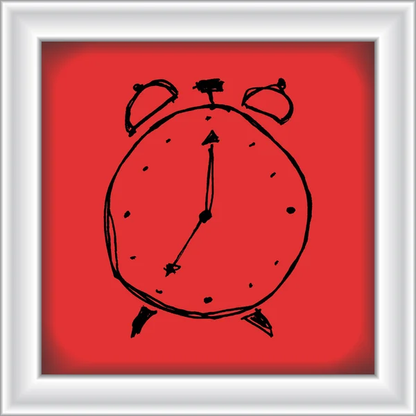 Boceto dibujo de un reloj — Vector de stock