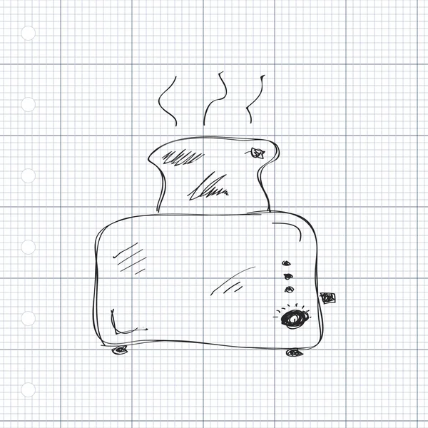 Простые каракули тостера — стоковый вектор