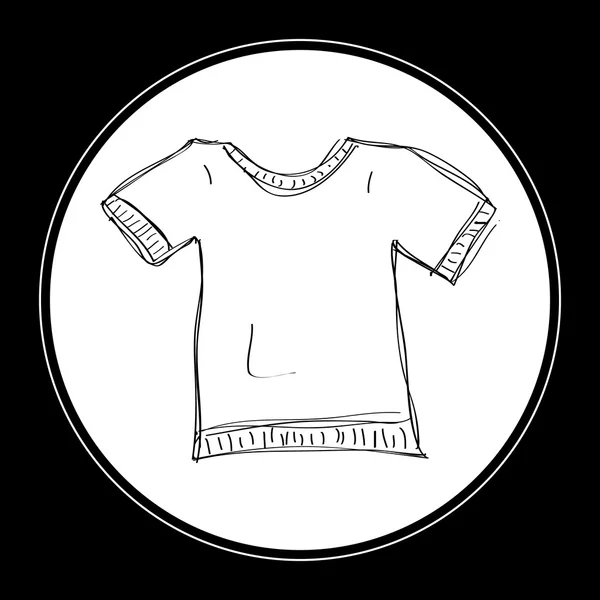 Garabato simple de una camiseta — Vector de stock