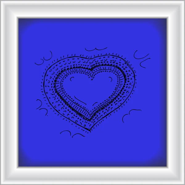 Doodle of a love heart design — Stock Vector