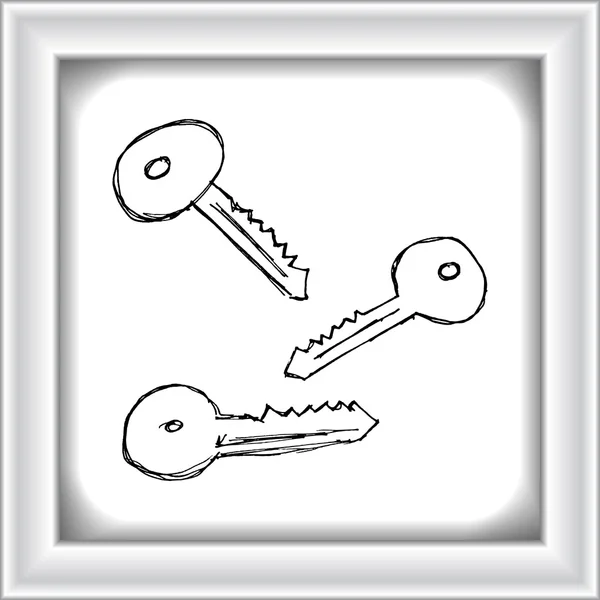 Conjunto de clave de estilo de dibujos animados — Vector de stock