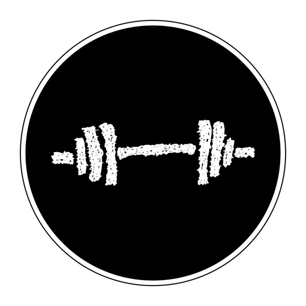 Simple doodle of a barbell — Stock Vector