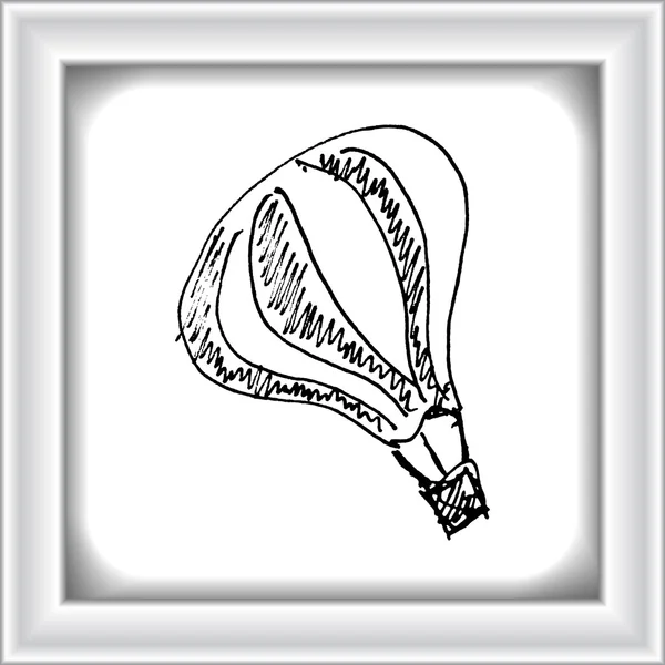 Sada kreslený styl horkovzdušný balón — Stockový vektor