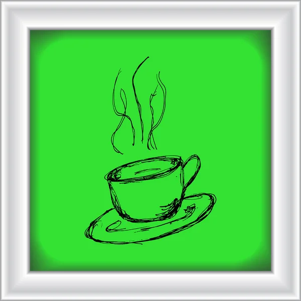 漫画のスタイルのコーヒー カップのセット — ストックベクタ