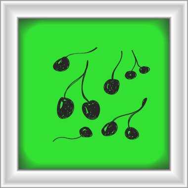 Bazı kiraz basit doodle