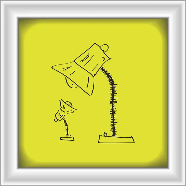 Doodle simples de uma lâmpada —  Vetores de Stock
