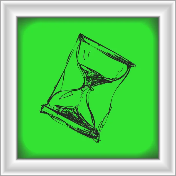 Simple doodle of a hourglass — Stock Vector