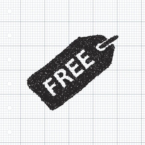 Простые каракули с надписью "бесплатно" — стоковый вектор